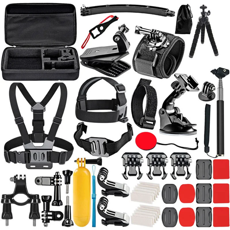 Slamoe 50 in 1 Camcorder Go pro Accessories Kit for Go pro H ero 9 8 7 6 5 4 3+ Action Camera Accessories
