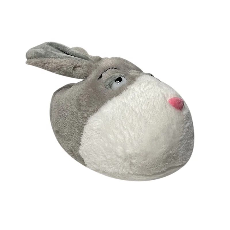 New Hot Selling Unsex Cozy Slipper Cute Fashion Funny Anti-slip House Indoor Lady Soft Plush Big Eyes Dog Bunny Stuffed Slipper
