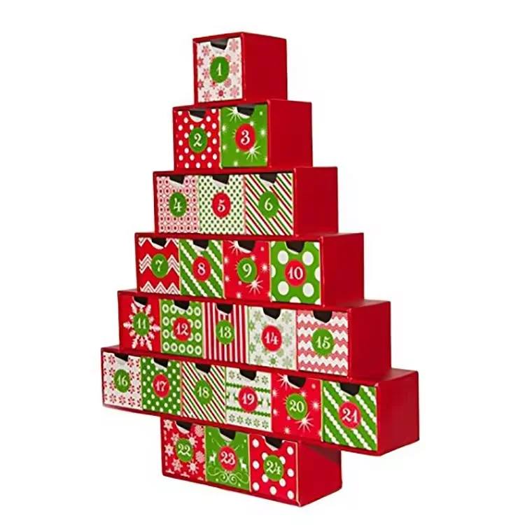 Christmas Gift Box Wholesale Candy Drawer Christmas Advent Calendar Gift Box Christmas Advent Calendar Gift Box Packaging