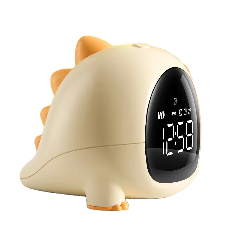 Smart Control Cute Dinosaur Alarm Clock Adjustable Timer and Volume for Students for Desktop and Outdoor Use