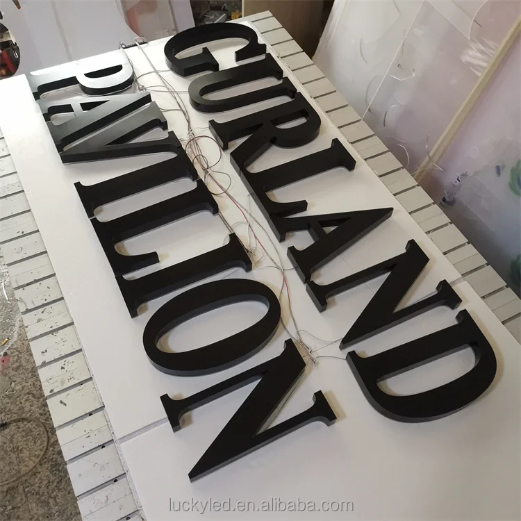 Customized Led Channel Letters Outdoor Store Signage 3d Acrylic Logo Letter Sign
