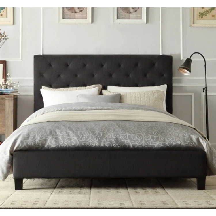 Hotel business for bedroom furniture set modern luxury king size hotel apartment Villa linen fabric bed