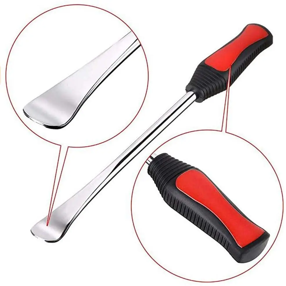 14.5 Inch Long Tire Changing Spoon Levers Repair Iron Tool Kit with Rim Protector for Auto Bicycle Motorcycle