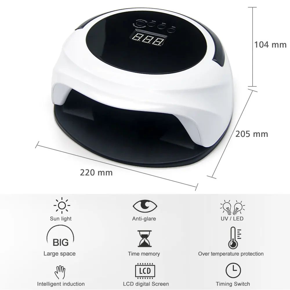  Продукция для ногтей Black UV LED Nail Dryer Lamp Отверждение маникюра