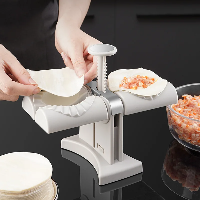 Home Kitchen Dumpling Wrapper Tool Double Head Automatic Dumpling Maker Mould
