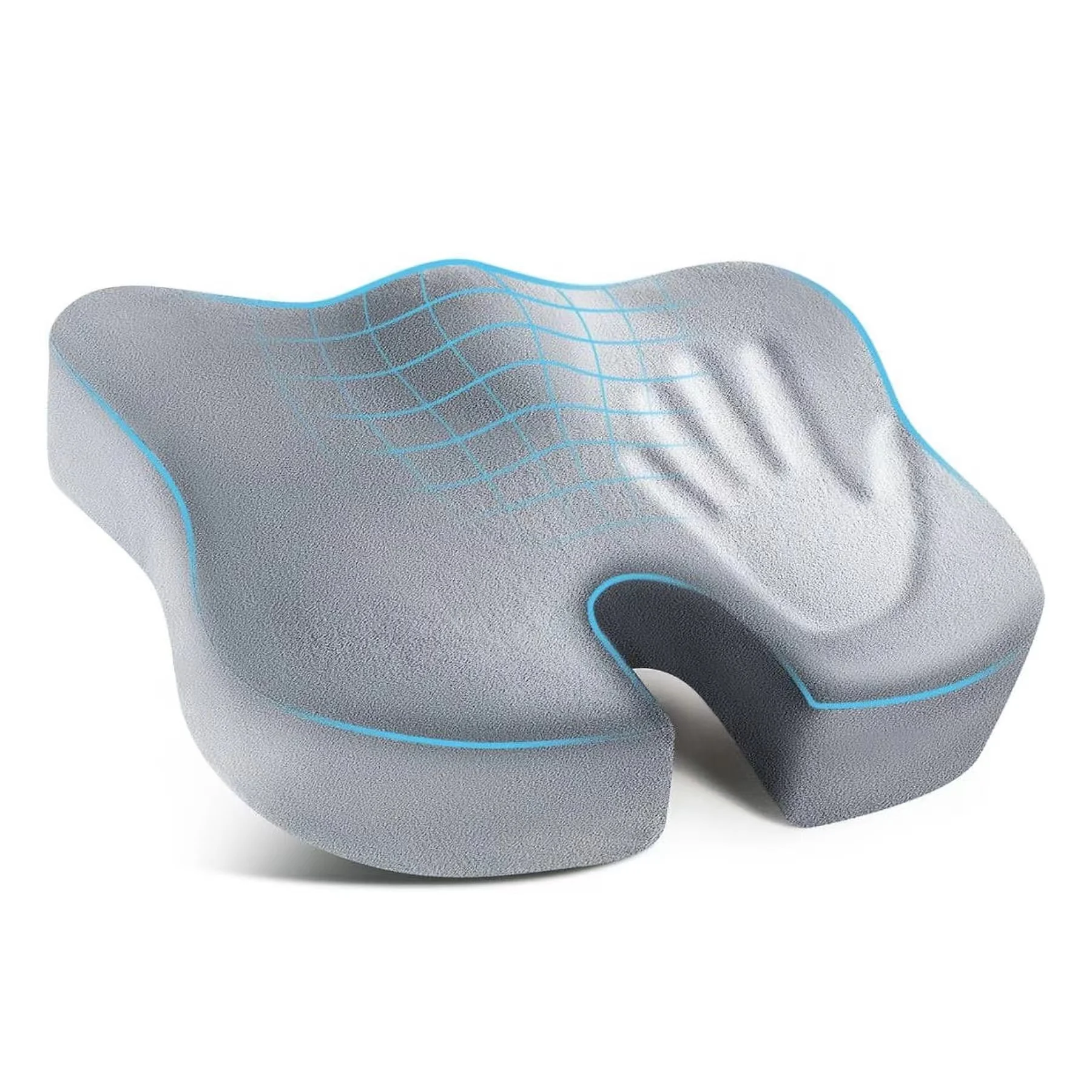 Customized Non-Slip Large Pressure Relief Seat Cushion with Memory Foam Support Extended Sitting