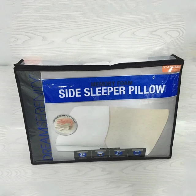 BSCI China factory Printing Transparent PEVA LDPE POLY PVC Vinyl Pillow Bag Bedding Mattress Packaging Zipper Handle Bag