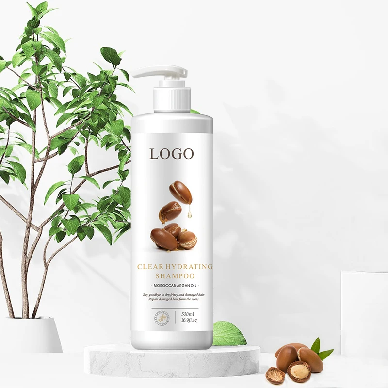 OEM/ODM shampoo organic vegan natural pure argan oil  hair care extracted hydrating clear shampoo for oily hair