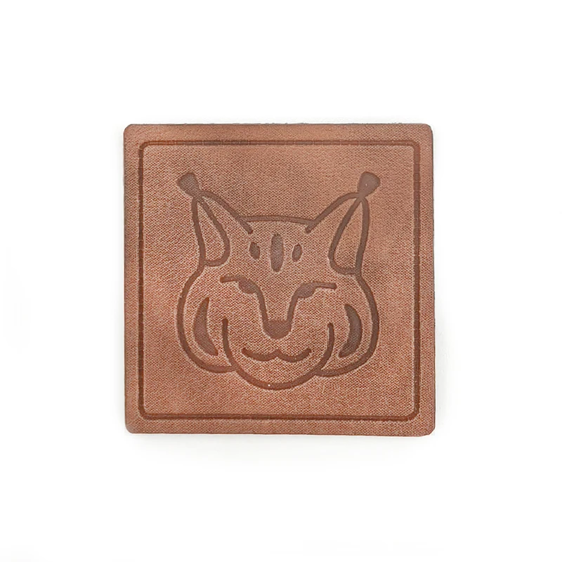 Custom Logo Jeans Self Adhesive Leather Label Garment Embossed Logo PU Leather Patch