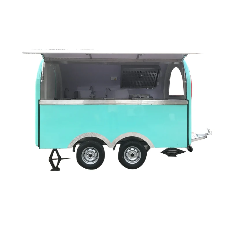 professional festival street hot dog cart/caravan trailer electric switch manufacturing machine /hand push food cart
