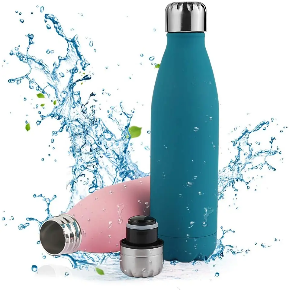 
2020 Amazon Hot Sale Custom Logo Double Wall Stainless Steel Cola Shape Vacuum Flasks Bullet Thermos BPA Free Water Bottle 