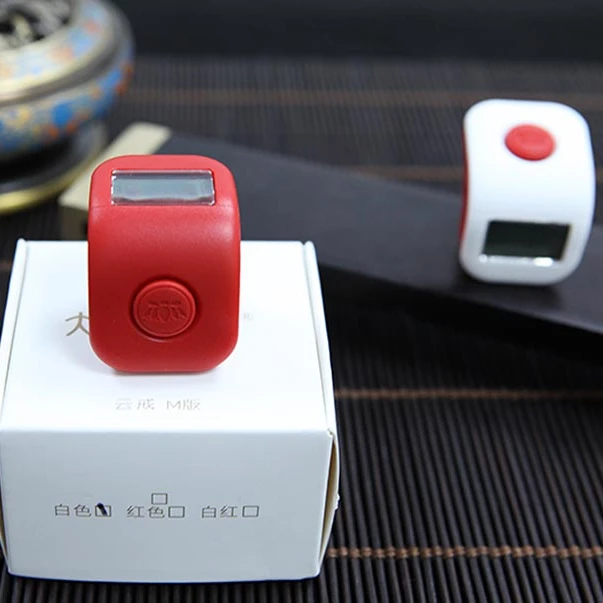 Лидер продаж, мусульманский электронный счетчик тасбих со светодиодным цифровым электронным кольцом на палец