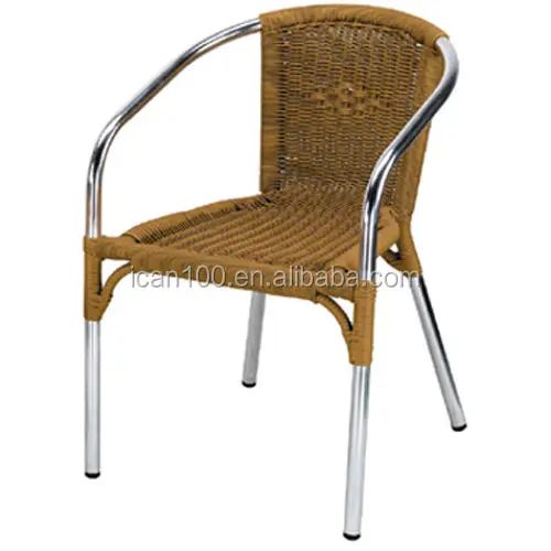 Aluminum Rattan Chair Outdoor Courtyard Hotel Garden Leisure Garden Furniture Rattan Wicker Patio Chair