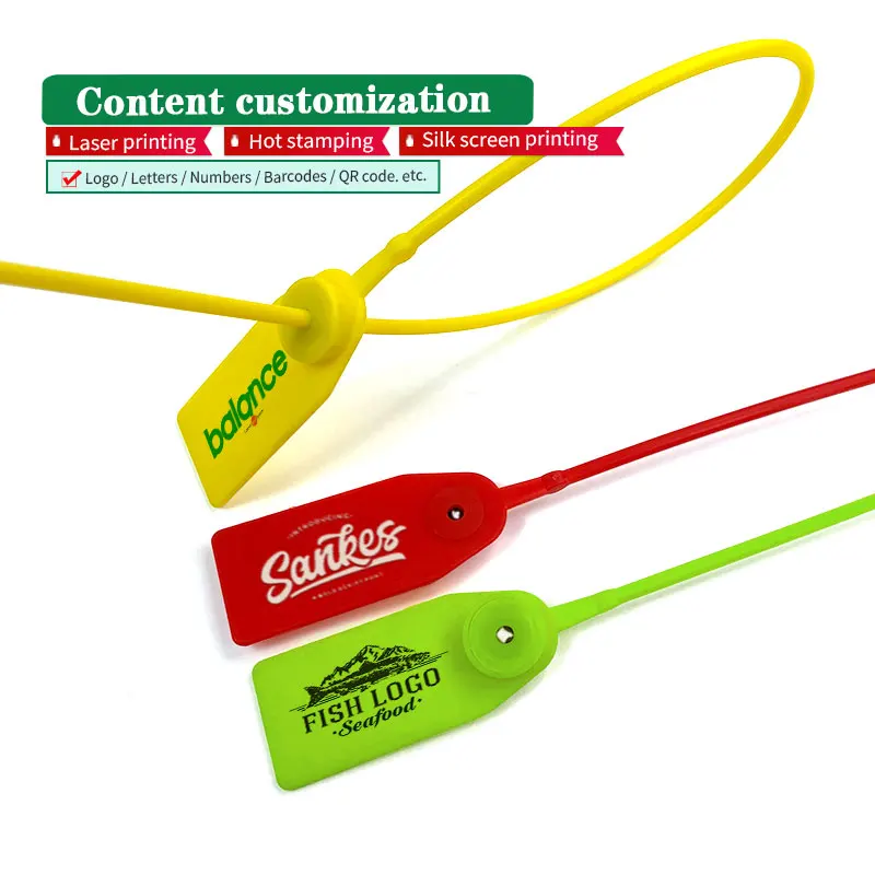 Manufacture wholesale price seal pull tight Container lock seal  52cm disposable Security Plastic Tamper Proof Seals