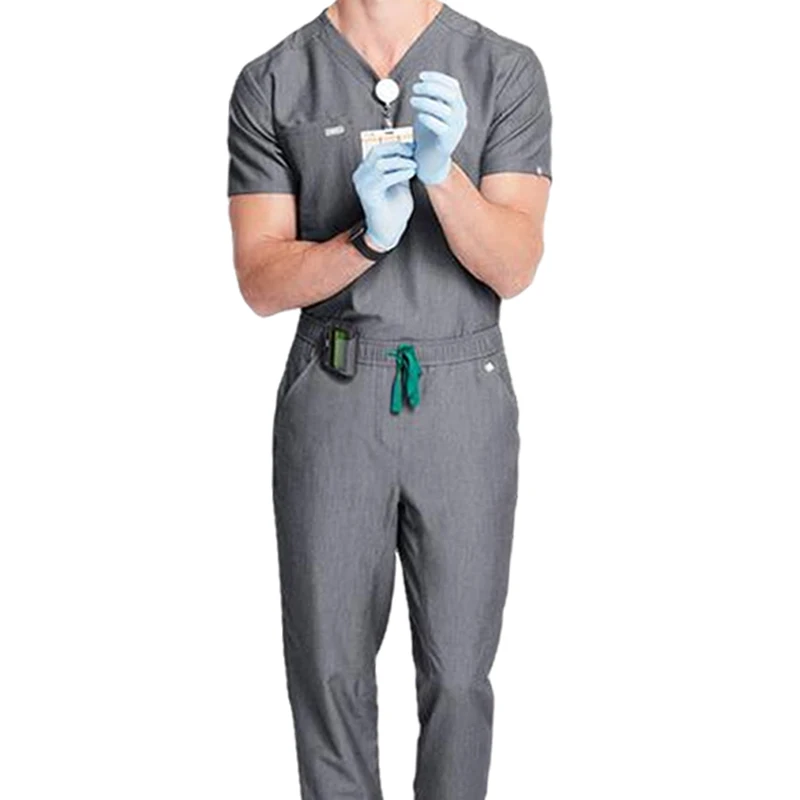 2021 растягивающийся мужской скраб набор uniformes medico мужские скрабы джоггеры униформа для