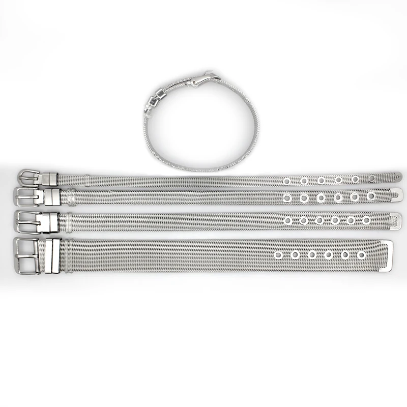 6mm 8mm 10mm 18mm Stainless Steel Mesh Watch Belt Bracelets For Women Men Golden Rose Gold Black Bracelet Bangle