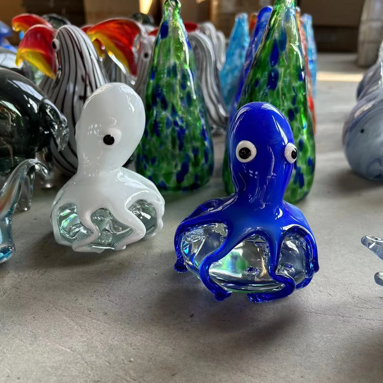 Handmade Blown Glass Octupus and Jellyfish Christmas Gift Novelty Creative Home Decoration