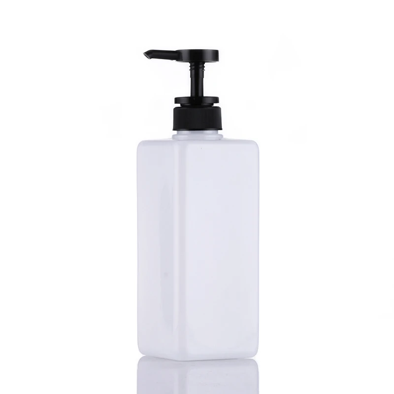 
White square lotion bottle luxury lotion pump bottle with black lotion pump 