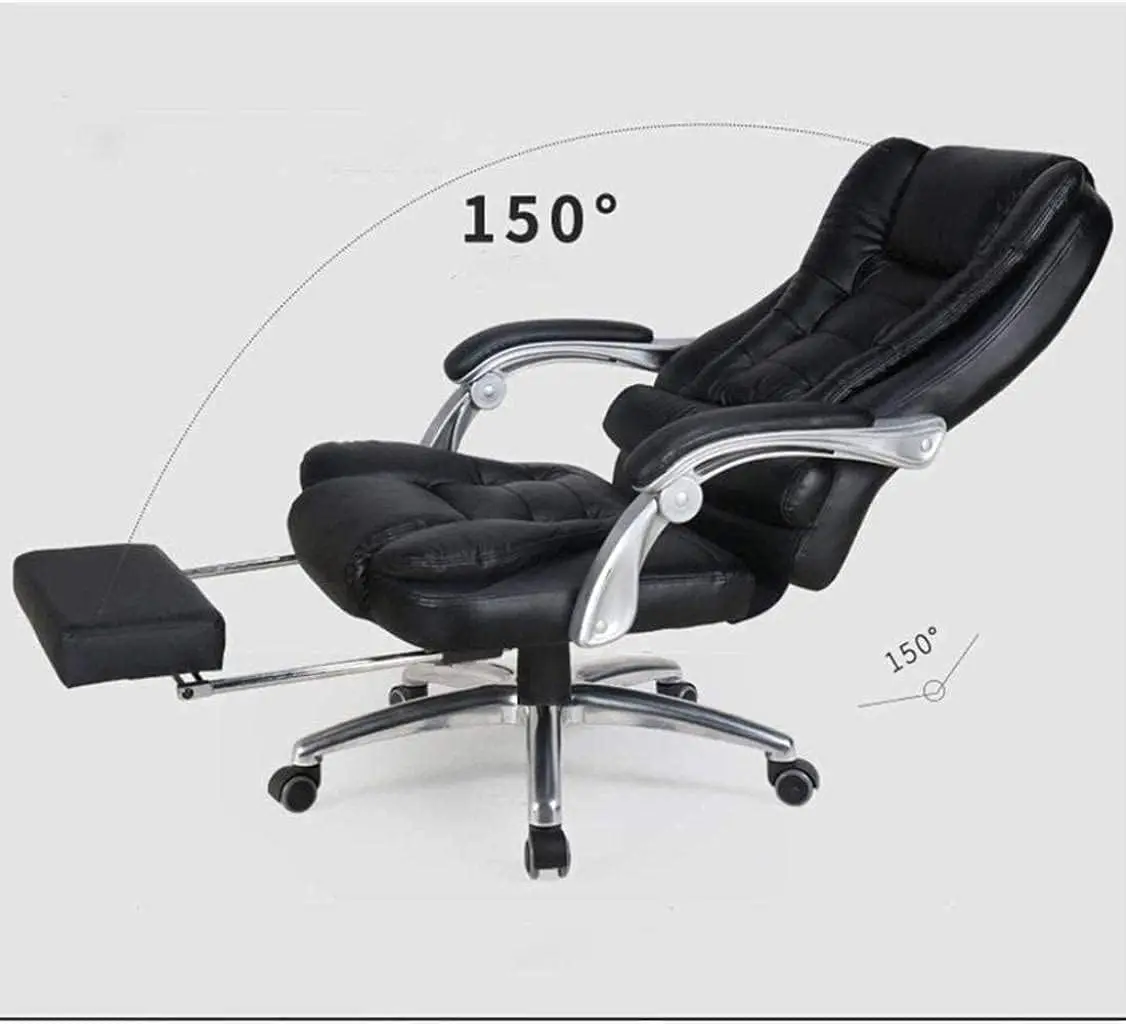 Boss Gaming Chair Lying Massage Lifting Rotatable Armchair Footrest Office Adjustable Swivel Leather Executive Massage Chair
