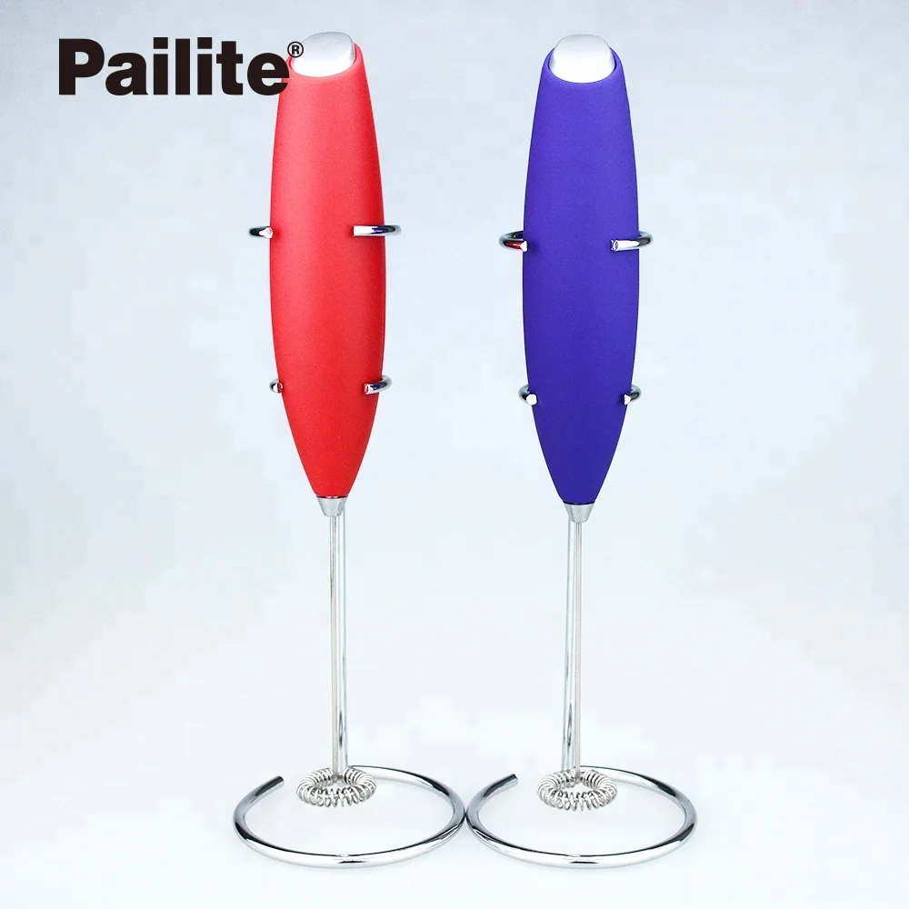 Pailite Portable Coffee Mixer Hand Held Electric Milk Frother Stainless Steel Coffee Milk Frother