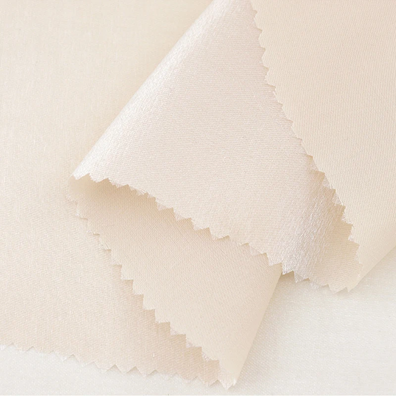  75gsm 100% polyester Smooth and shiny glazed satin organza glitter fabric for