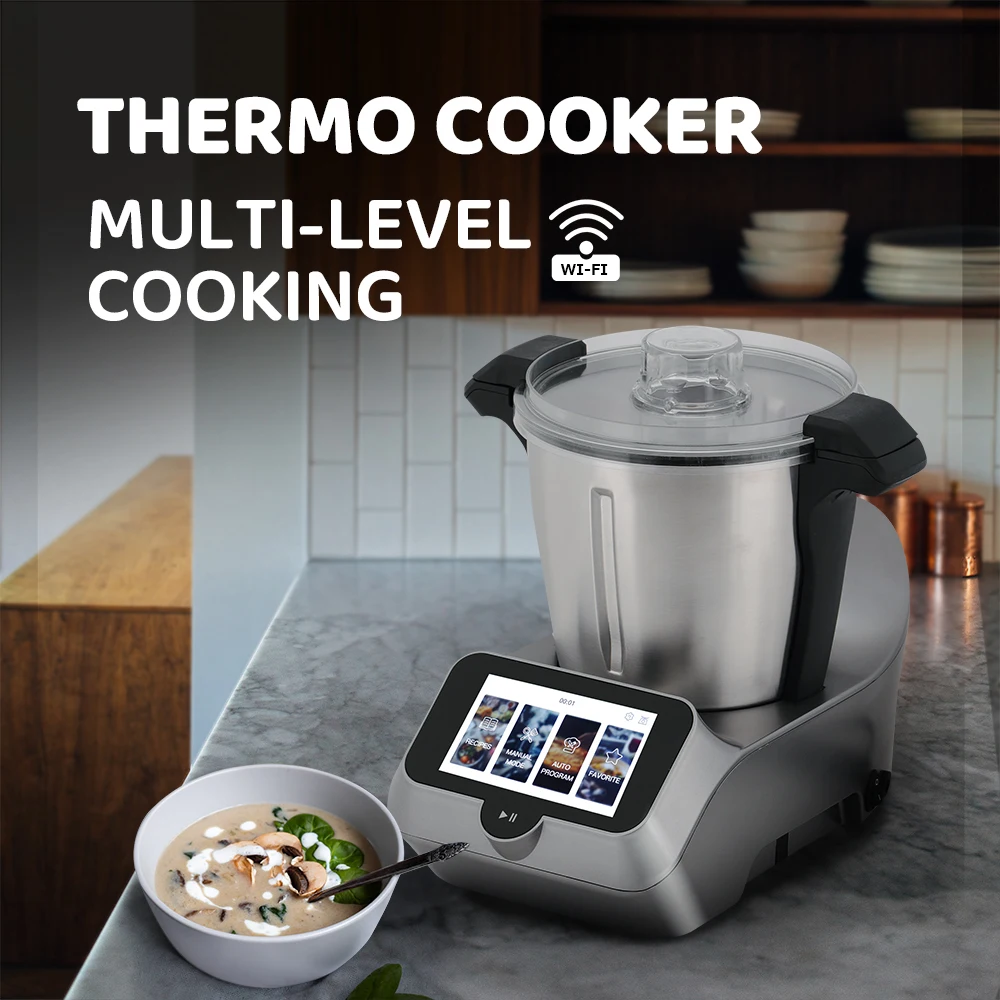 Thermomixe4 в 1 многоцелевой кухонный комбайн 1000 Вт Мощный 5 дюймов LED сенсорное управление кухонная машина