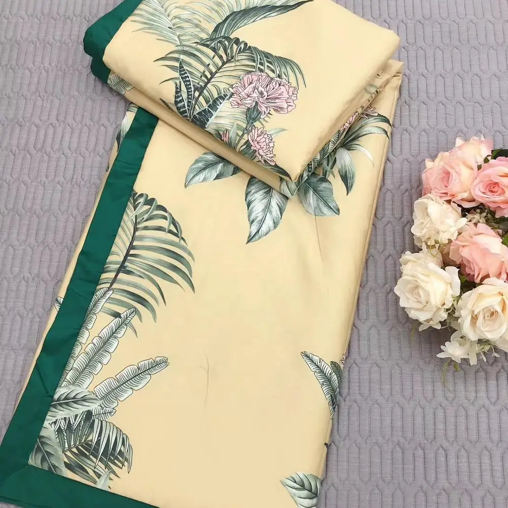 Новые удобные хлопковые летнее стеганное одеяло с цветочным принтом с растительным рисунком морковки с паттерном в форме листьев; Женские туфли для мужчин и женщин, пуховое одеяло