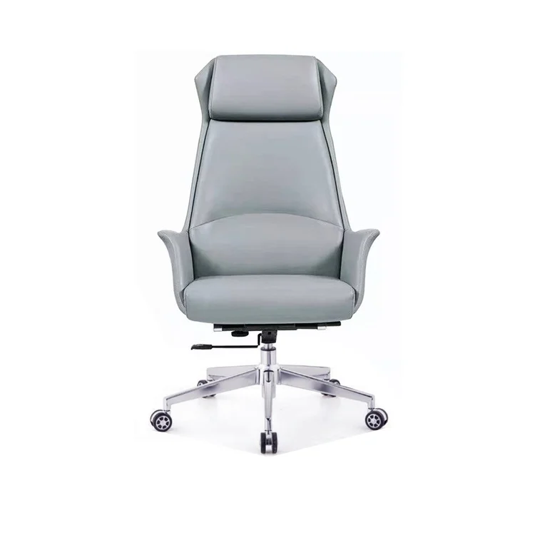High Quality Modern Luxury Adjustable Recliner Swivel Manager Executive Ergonomic Real Genuine Leather Office Chair