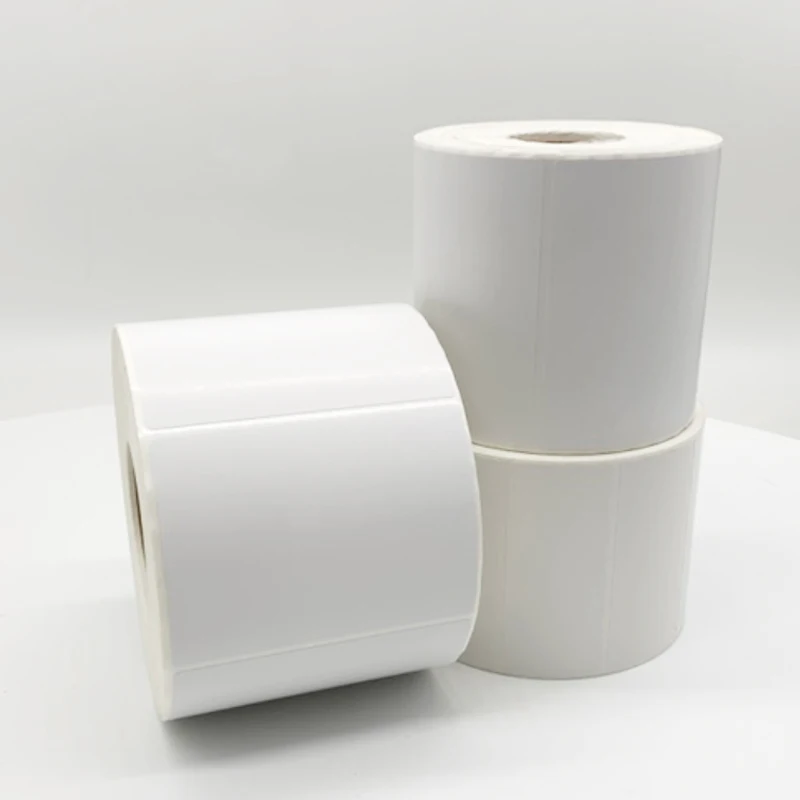 Factory directly sale customized size white glossy pp film self adhesive synthetic sticker paper