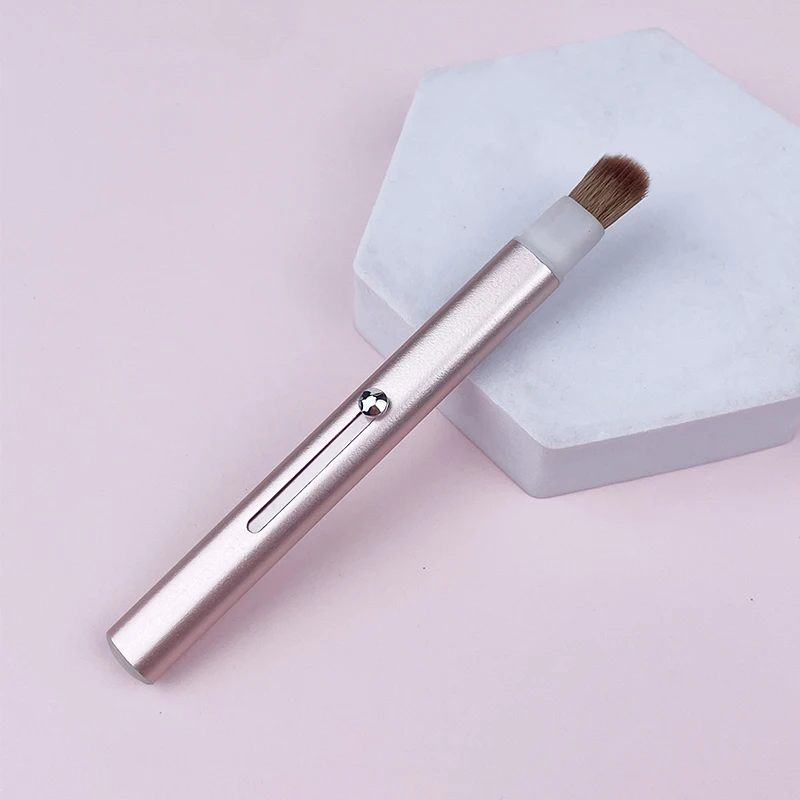 2 in 1 Cosmetic Tool Retractable Double-Tone Single Eye Shadow Brow Liner Lip Brush