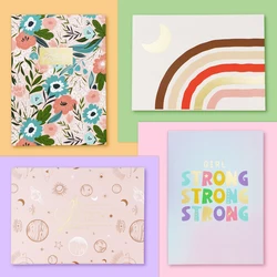 Personalized Hardcover Floral Sticky Notes Set with pocket Colorful Design Sticky Notes with Writing Memo