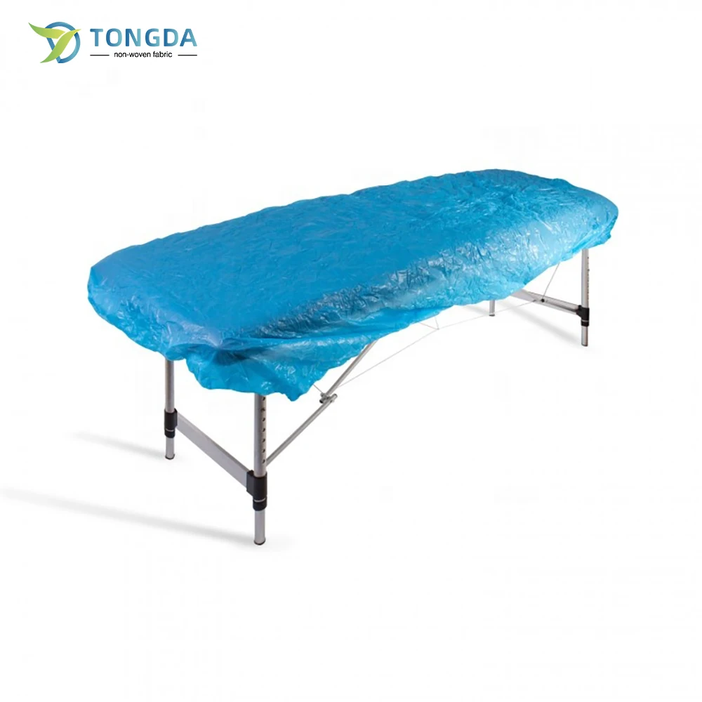 Blue disposable non woven fabric bed sheet cover