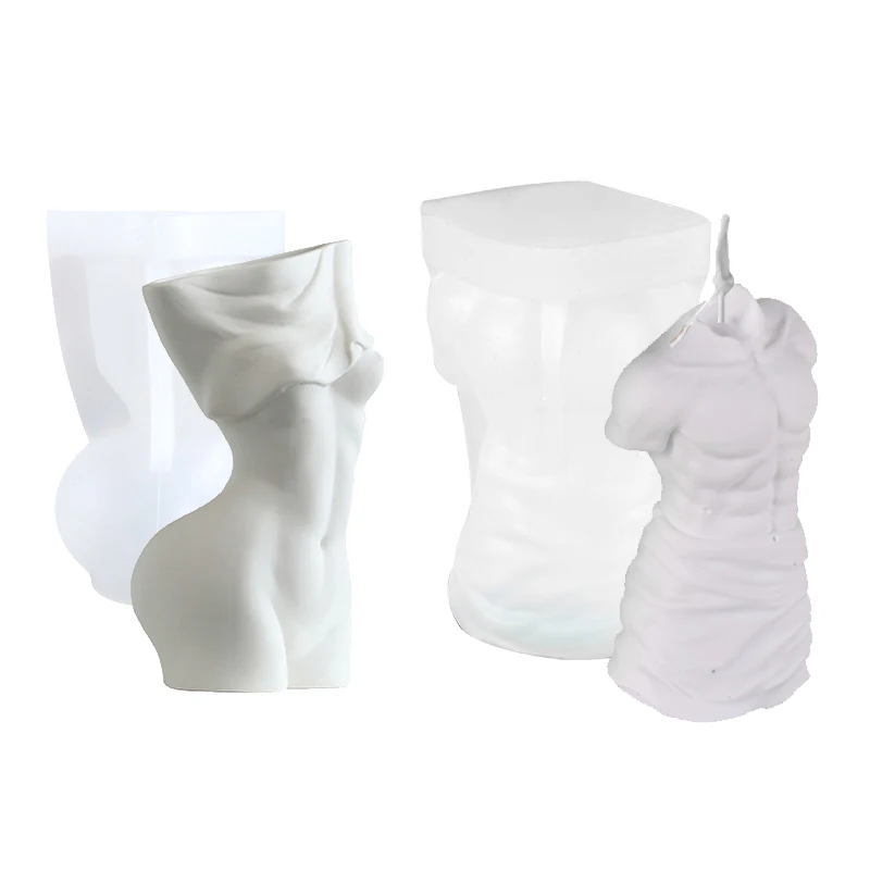 The most creative 3D human body vase silicone mold DIY flower pot pen holder resin silicone mold