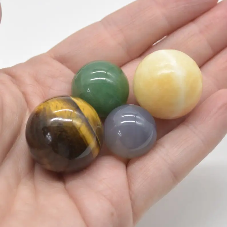 Customized Healing Crystals Gemstone Sphere Ball Solar System Eight Planets of the Solar System Gift Set