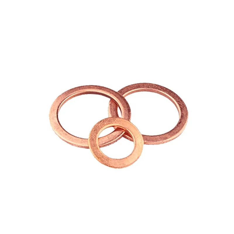 Copper Washer Marine Table Sealing Flat Pad Copper Metal Screw Washer Shim M5M6M8M10M12-M20-M36