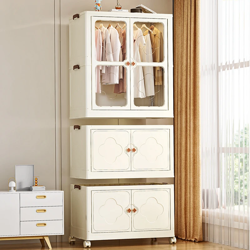 8090-1 Hot selling children toys plastic storage foldable wardrobe