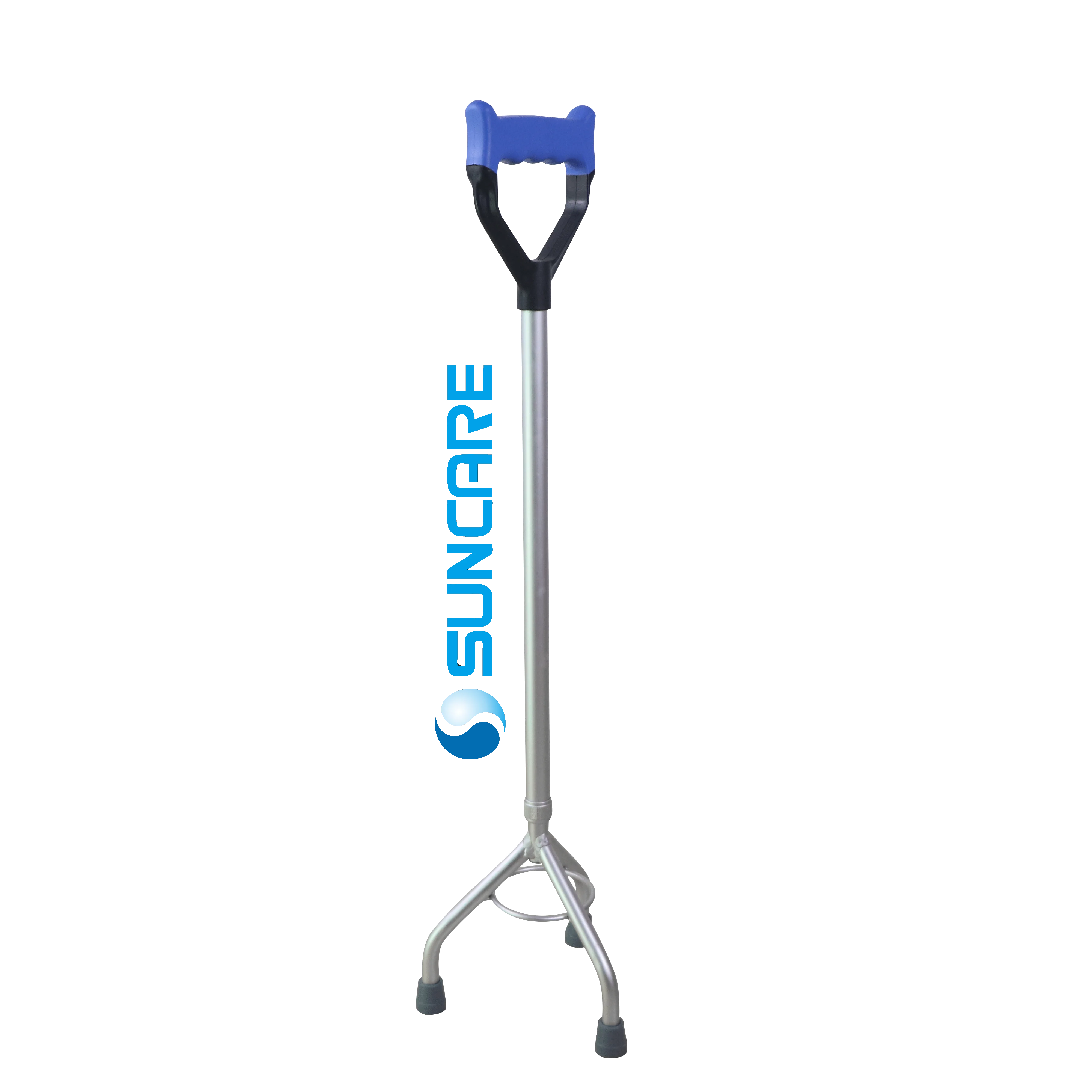 SC3302 Top Seller Aluminum alloy Height adjustable Super light Tripod cane with antiskid foot pad walking stick