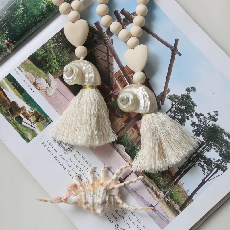 Custom Handmade Shell Decoration Pearl&Shell Nordic Style Home&Car Pendant Beach Wedding&Party&Holiday&Christmas