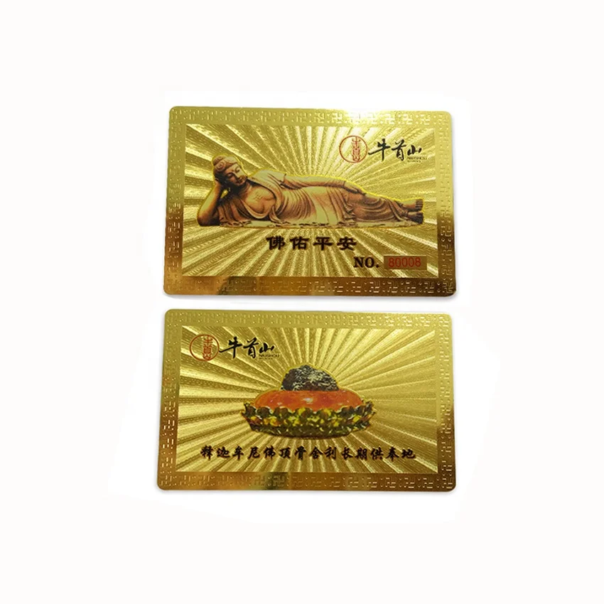 Promotional Business Gift Golden Poker Metal Playing Card Business Metal Card