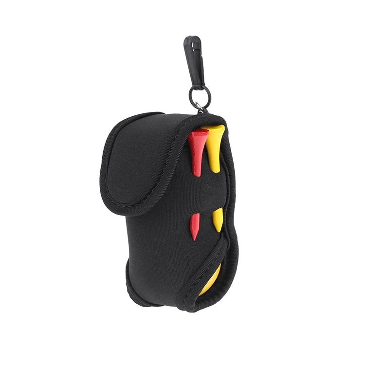 Portable Golf Ball Mini Waist Pack Pouch Neoprene Golf Ball Bag Tee Holder