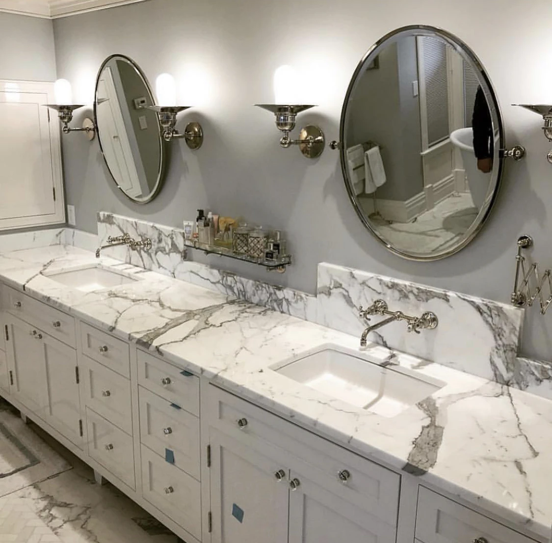 Basin Vanity Tops Artificial Marble Countertops With Sink 18' Quartz Vanity Counter Top For Bathroom