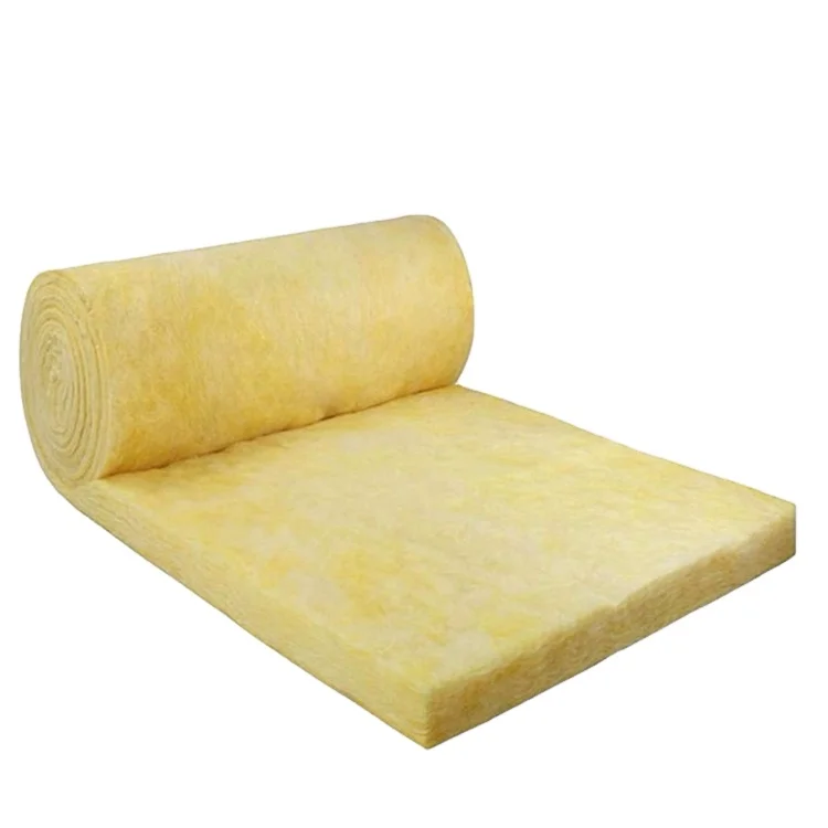 construction materials fire proof soundproof thermal wall roofing heat Insulation glass wool roll batts