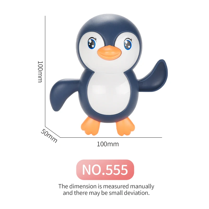 Hot Sale Baby wind up toys 9pcs/set Penguin Bath toy for infant