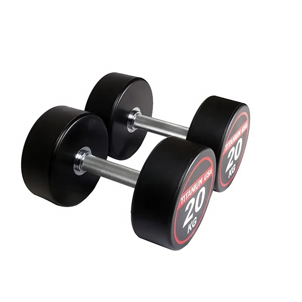 Wholesale Cheap Gym Equipment Dumbbells Set Weight Sturdy Rubber Wrapped Polyurethane Round CPU Steel Carton Body Men Colorful
