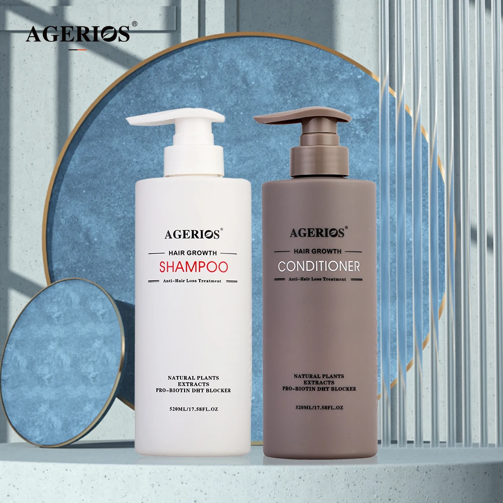 Hair Thinning Therapy Agerios Hair Growth Shampoo and Conditioner for Making Hair Thicker & Fluffy