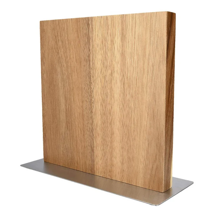 Hot selling Knife stand Double Side Magnetic Wooden Knife Racks for Kitchen knife display