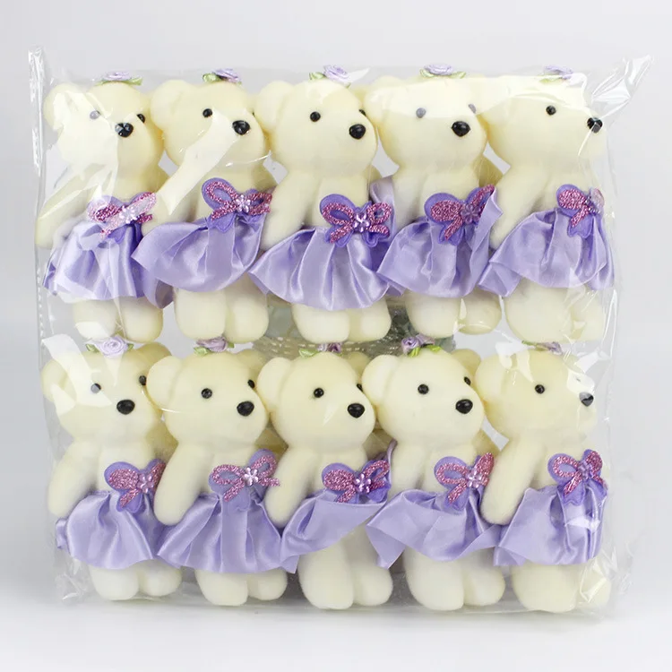 Factory Direct Selling Short Plush Flocking Cartoon Foam Diamond Bear Ice Cream Bear Children Plush Toy Bear