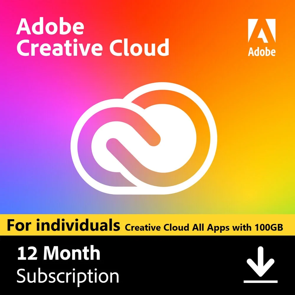 2022 Adobe Creative Cloud 1 Year Acrobat Photoshop Illustrator InDesign Premiere After Effects Lightroom Dreamweaver