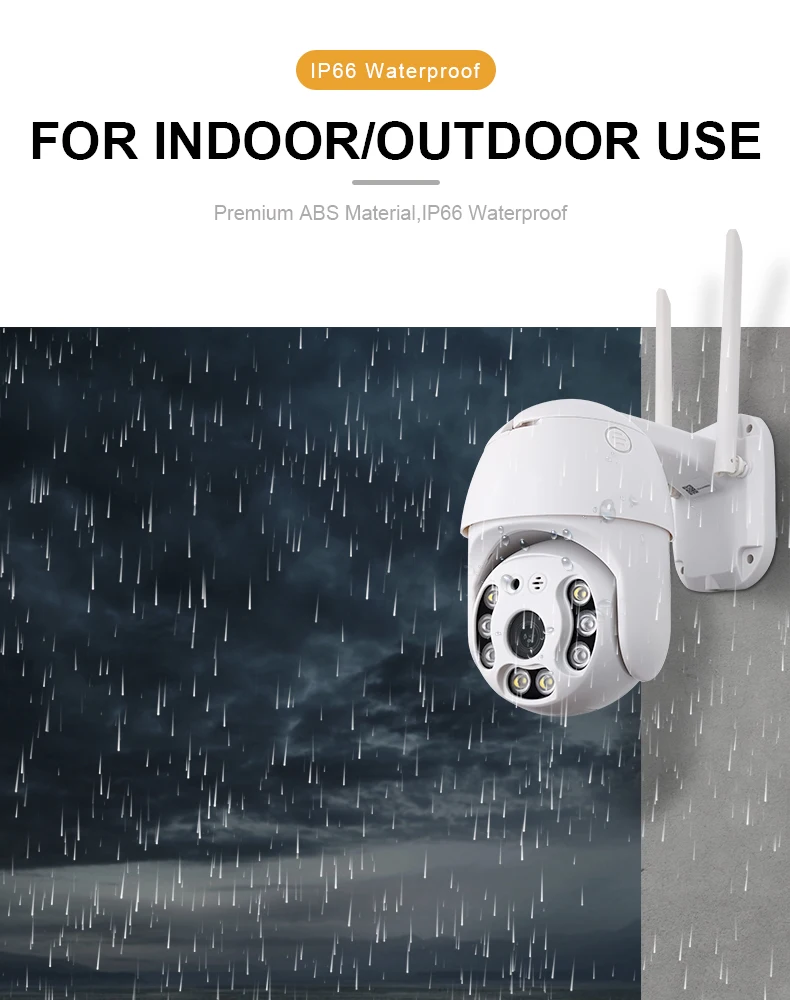 1080P Mini Outdoor PTZ Night Vision iCsee Camera Full Color WiFi Auto Rotate Tracking IP Camera