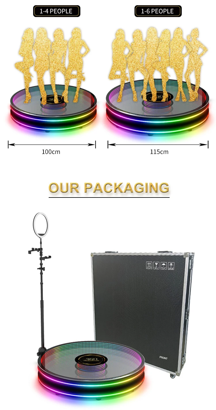 Selfie 360 Spinner Platform Party Supply Photobooth Vending Machine Automatic Rotating Camera Video Cabina 360 Photo Booth